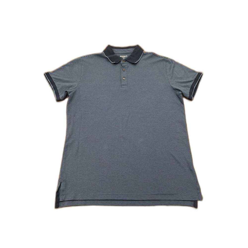 Bonobos Cotton Blue Striped Polo Shirt Slim Fit Medium